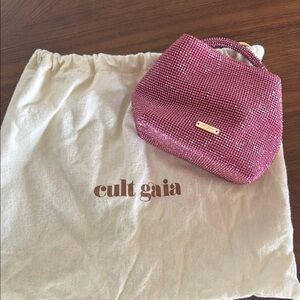 Cult Gaia Pink Mini Bag with Textured Design